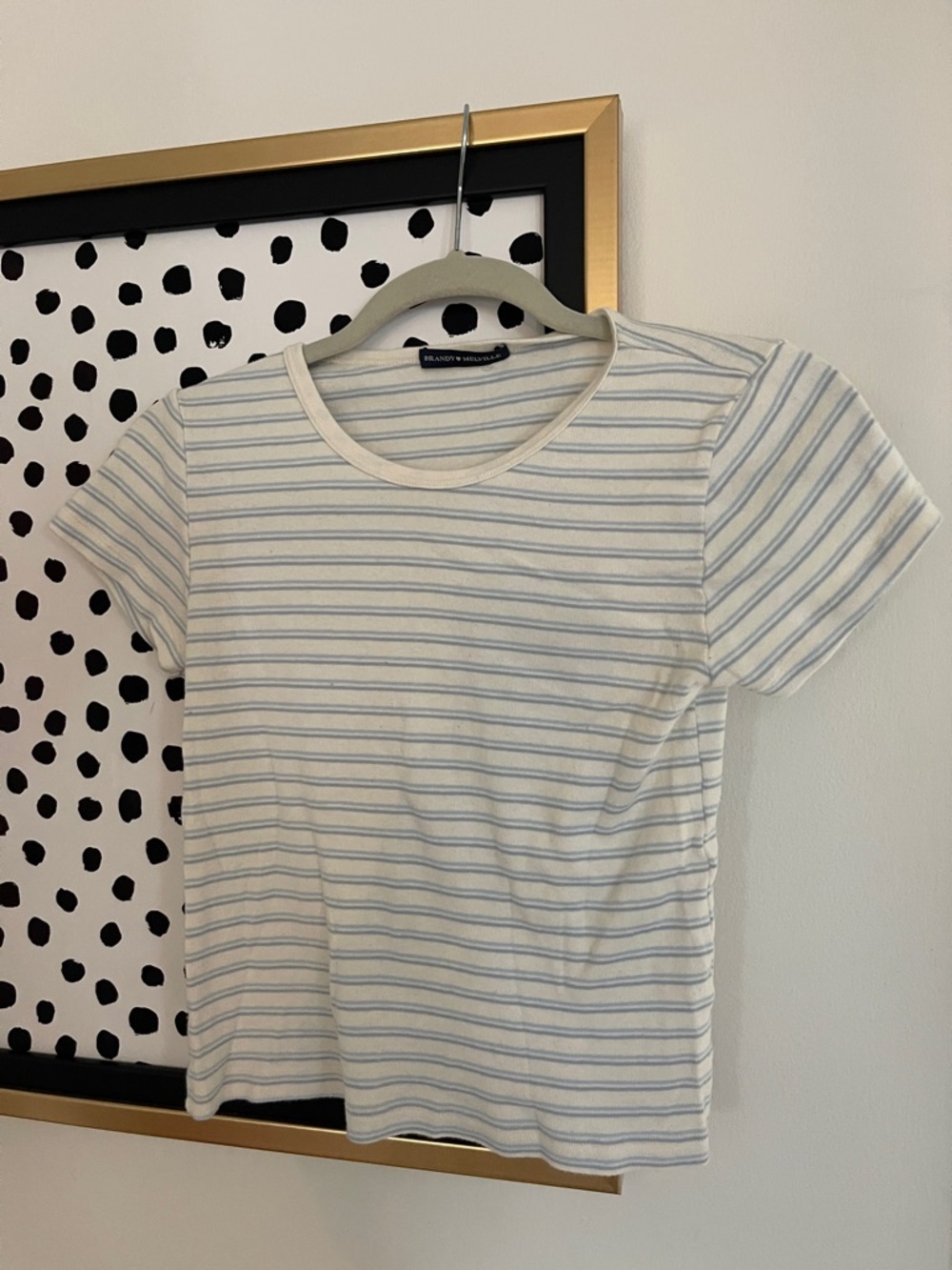 Brandy Melville striped tee blue